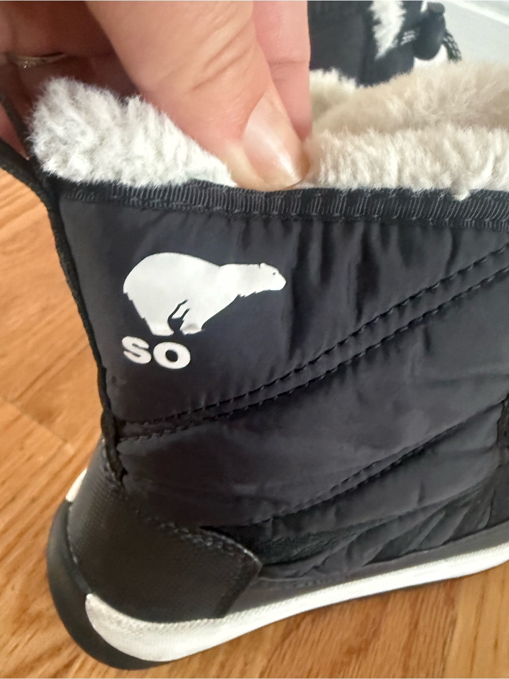 SOREL GIRLS WHITNEY II SHORT LACE SNOW BOOT BLACK KIDS - Picture 3 of 8